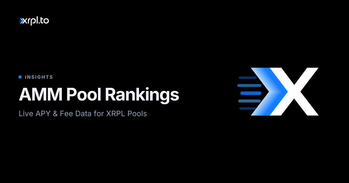 XRPL AMM Pool Rankings - Live APY & Fee Data | XRPL.to