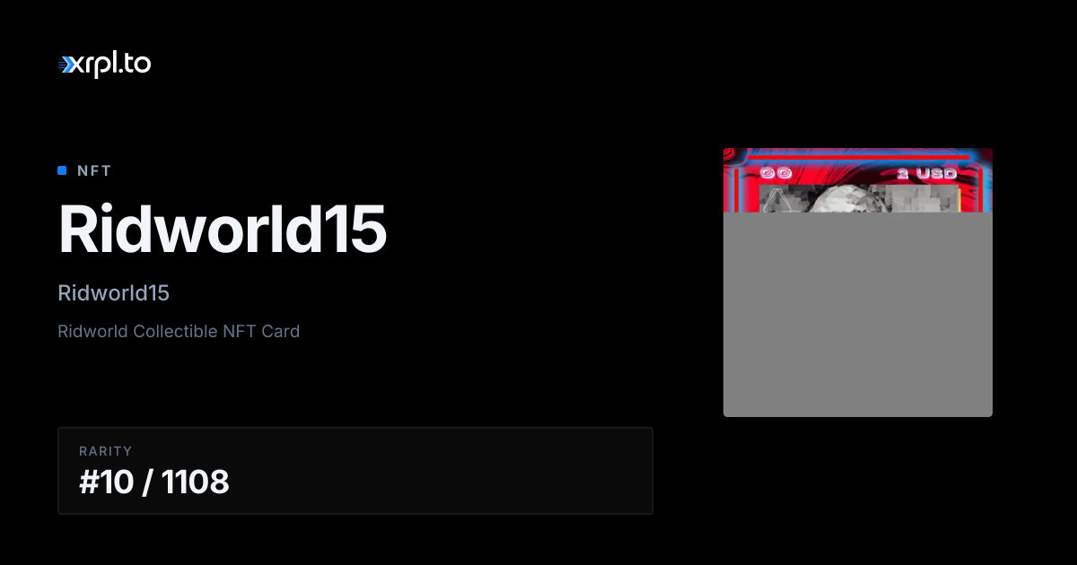Ridworld15 - Ridworld15 | NFT on XRPL