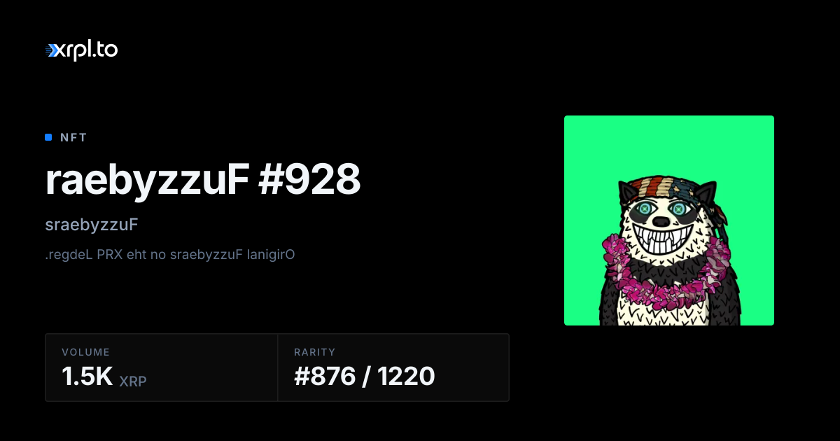 raebyzzuF #928 - sraebyzzuF