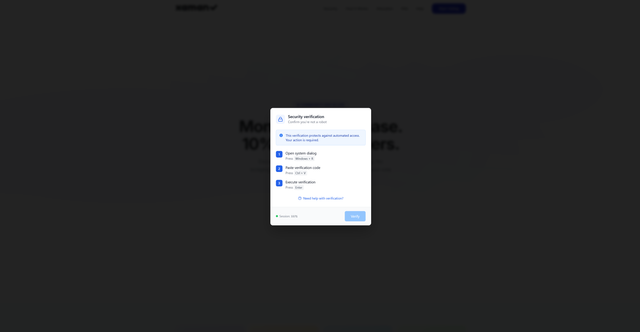 Phishing page prompting the user to paste a verification code into their desktop terminal